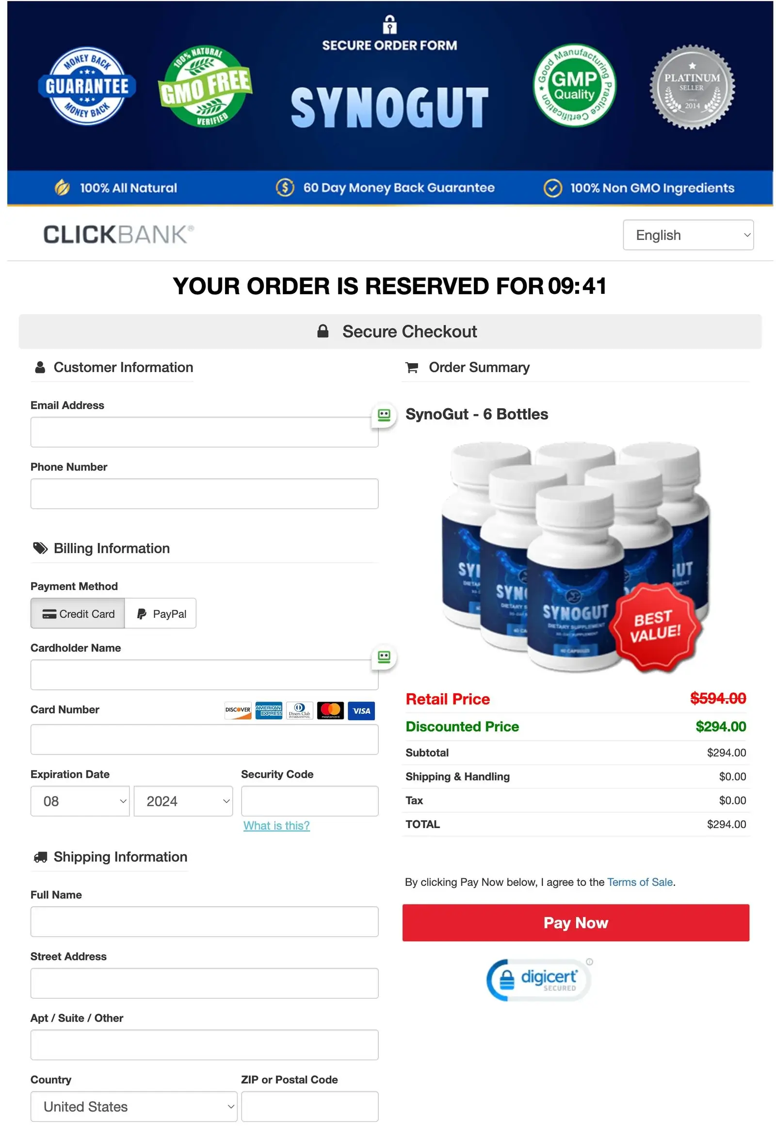 Synogut Order Form